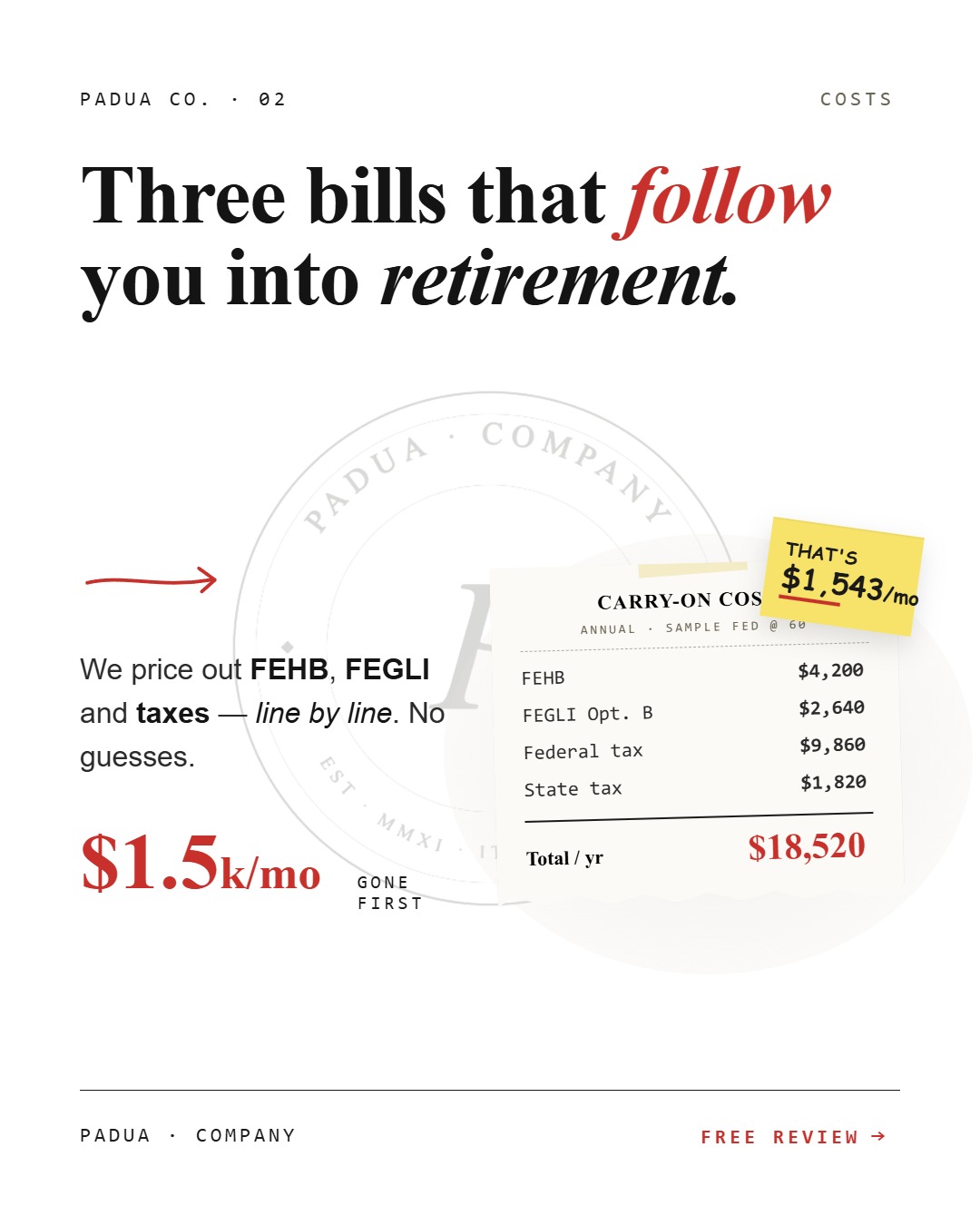 Carry-on costs aid